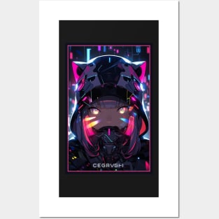 Anime Cat Girl | Quality Anime Design | Chibi Cat Girl Miaw | Manga Anime Art Posters and Art